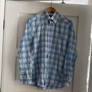 Vineyard Vines Light Blue Plaid Button Down Shirt